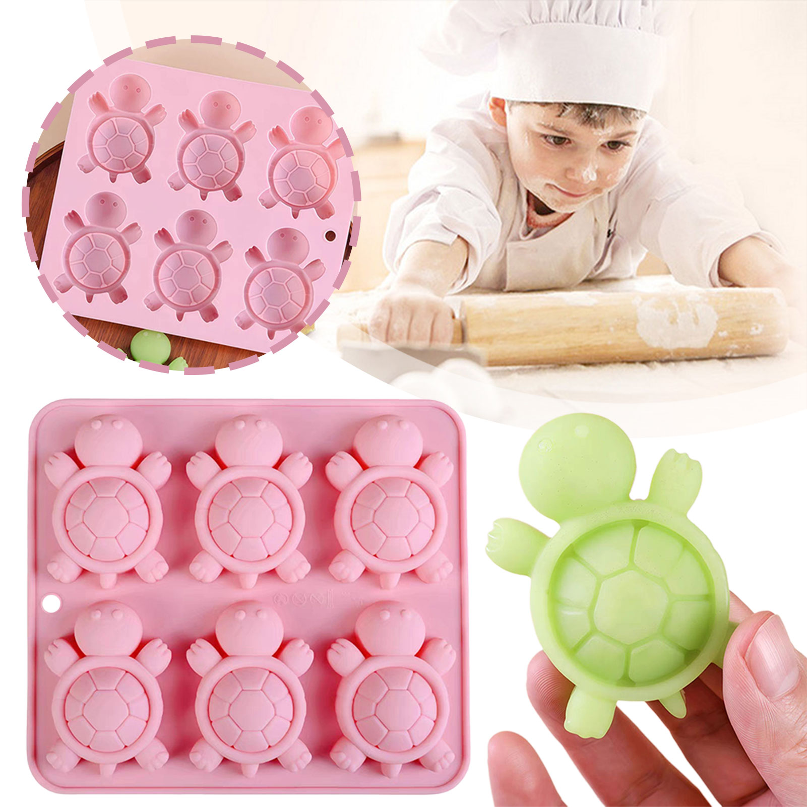 Kitchen Baking Tray - Turtles Ice Tray 3D Tortoises Sea