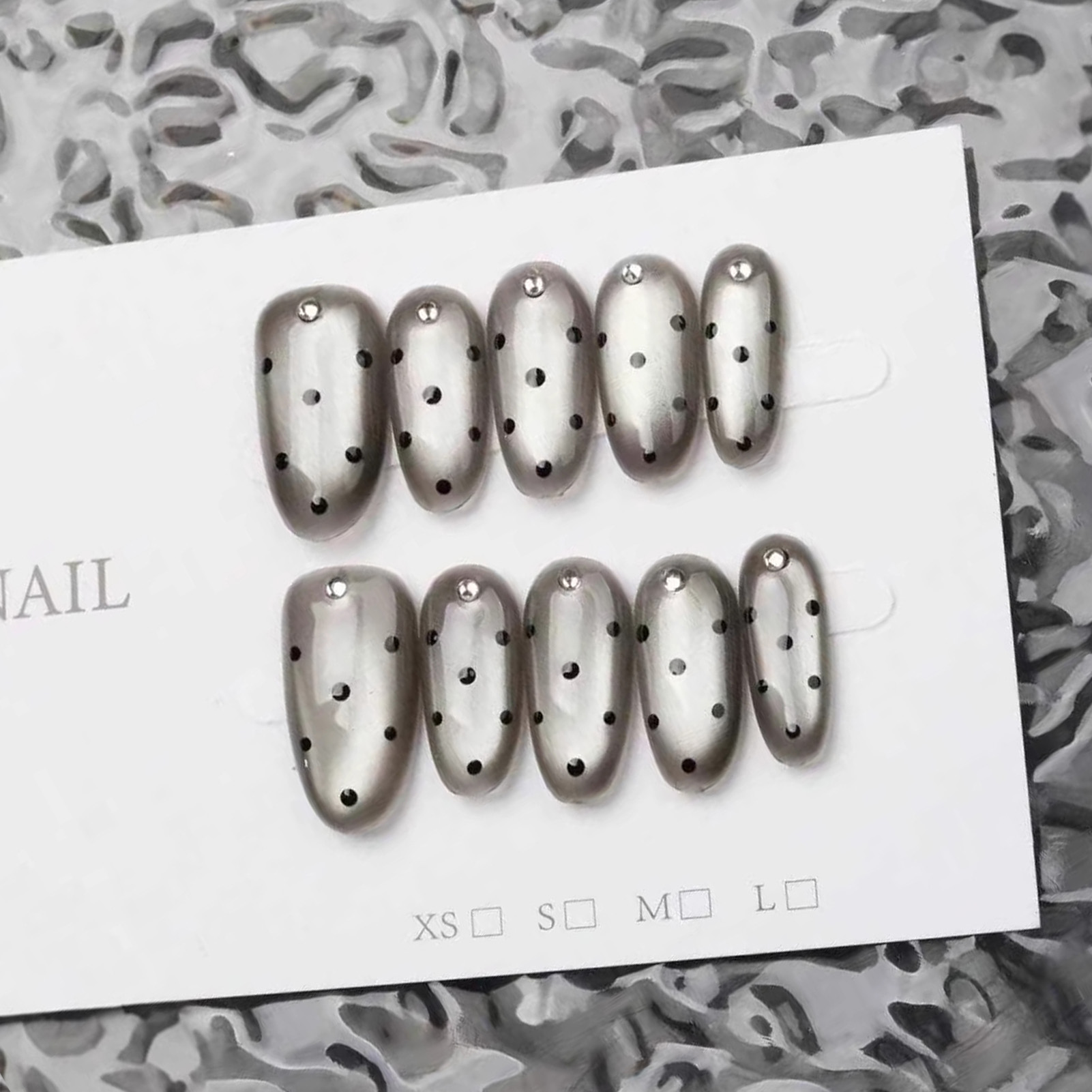 Decorating Tip Set - 10pcs Handmade Press On Nails Black