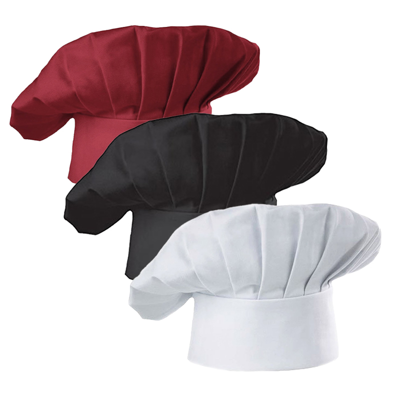 Kitchen Baker - 3pcs High22cm Cook Hat White Chef