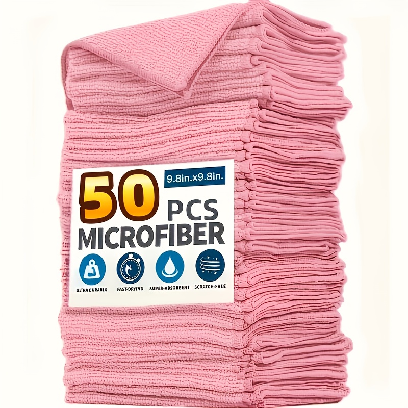 Kitchen Baking Mixer - 1-50Pcs Light Pink Microfiber Kitchen Towels