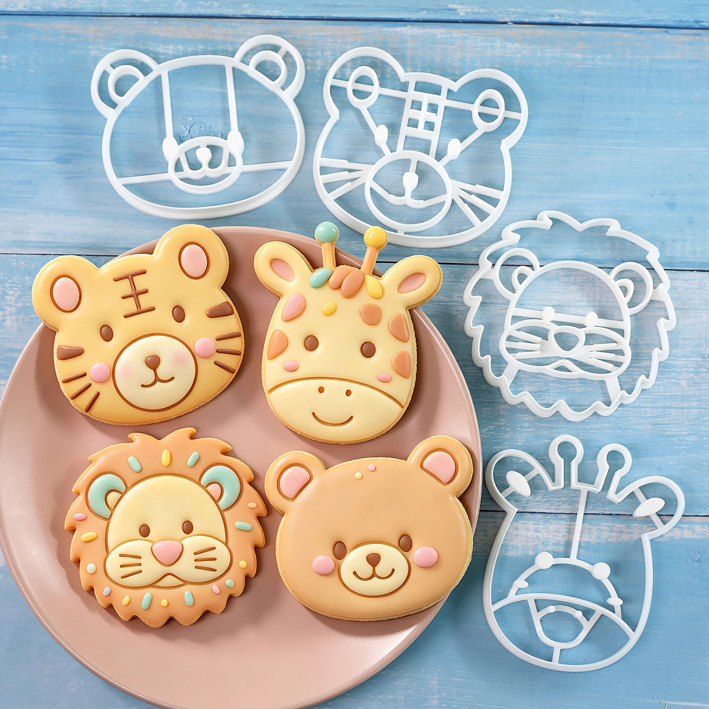 Kitchen Baking Kit - 4 Pcs Animal Cookie Cutters Set