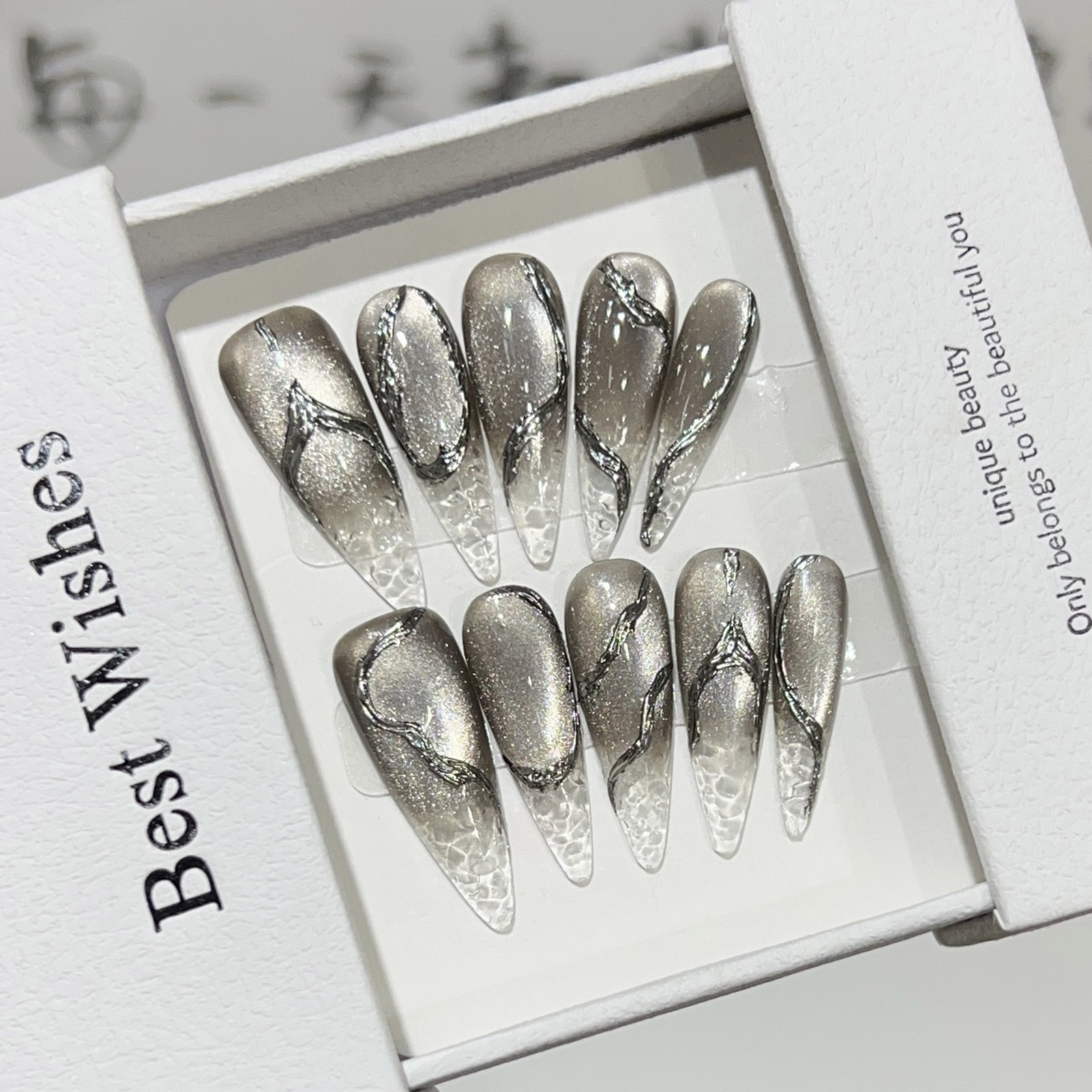 Decorating Tip Set - 10pcs Halloween False Nails Resusable Long