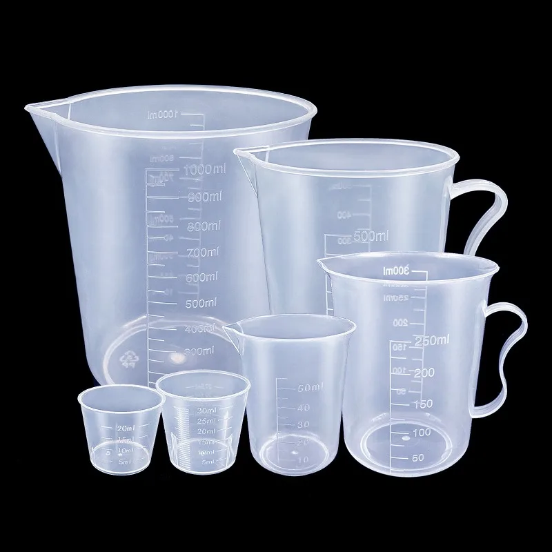 Kitchen Baking Kit - 6Pcs Plastic Measuring Cups Set -