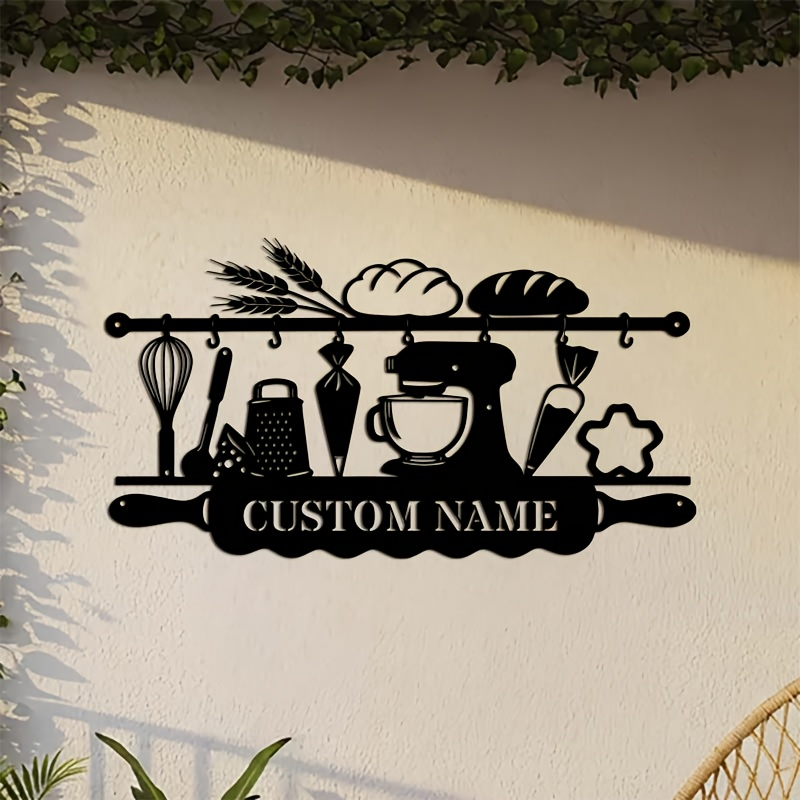Kitchen And Baking - Personalized Kitchen Iron Wall Art, Baking