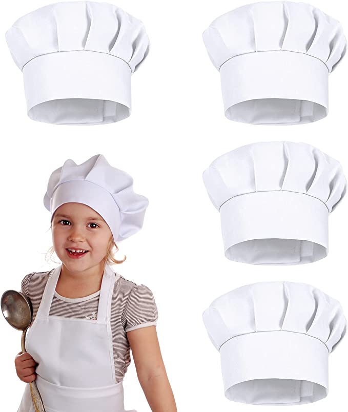 Kitchen Baker - 4PCS White Party Cap Hat Costume