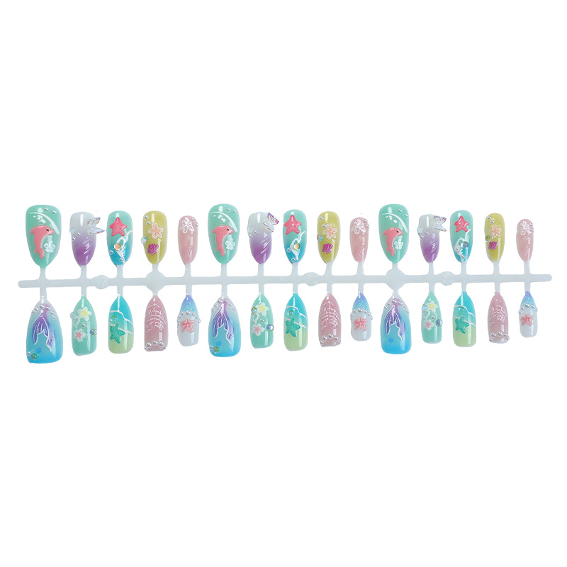 30pcs Summer Press on Nails 3D - Decorating Tip Set 评论和价格
