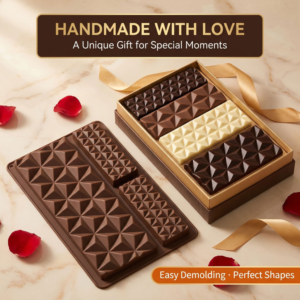 2-in-1 Silicone Chocolate Bar  - Kitchen Baking Tray 评论和价格