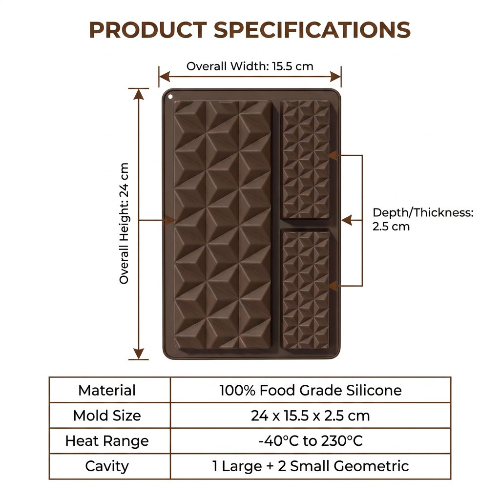 2-in-1 Silicone Chocolate Bar  - Kitchen Baking Tray 评论和价格