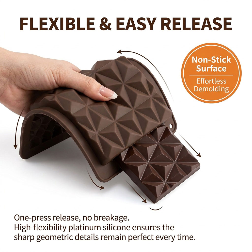 2-in-1 Silicone Chocolate Bar  - Kitchen Baking Tray 评论和价格