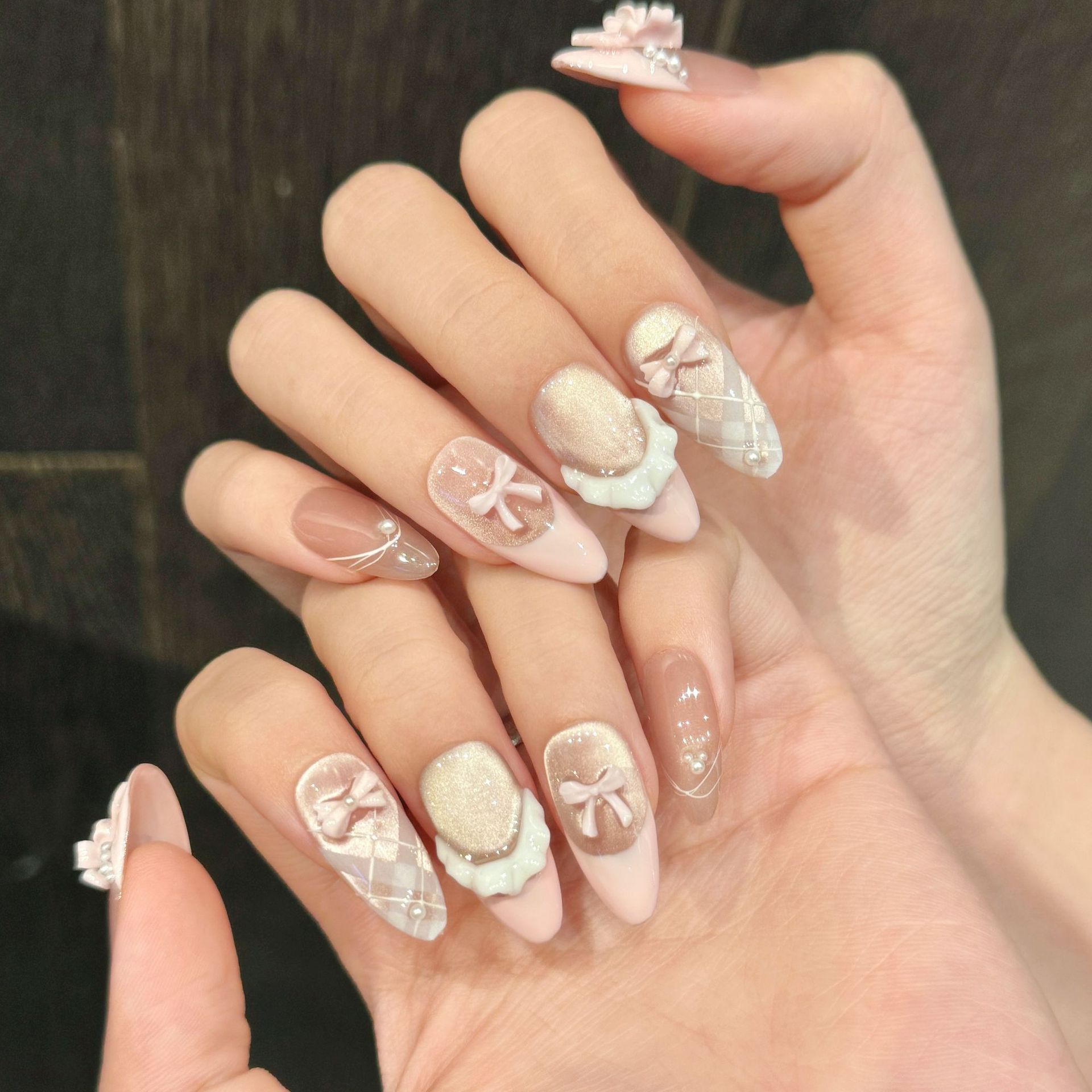 10pcs Handmade Press on Nails  - Decorating Tip Set 评论和价格