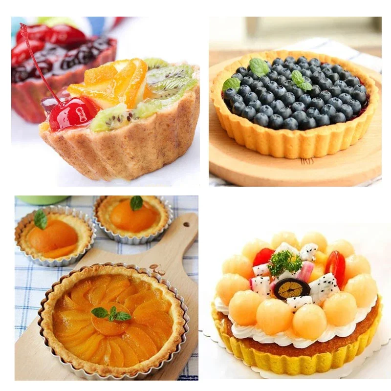 6Pcs Non-Stick Tart Quiche Fla - Tart Pan Loose 评论和价格
