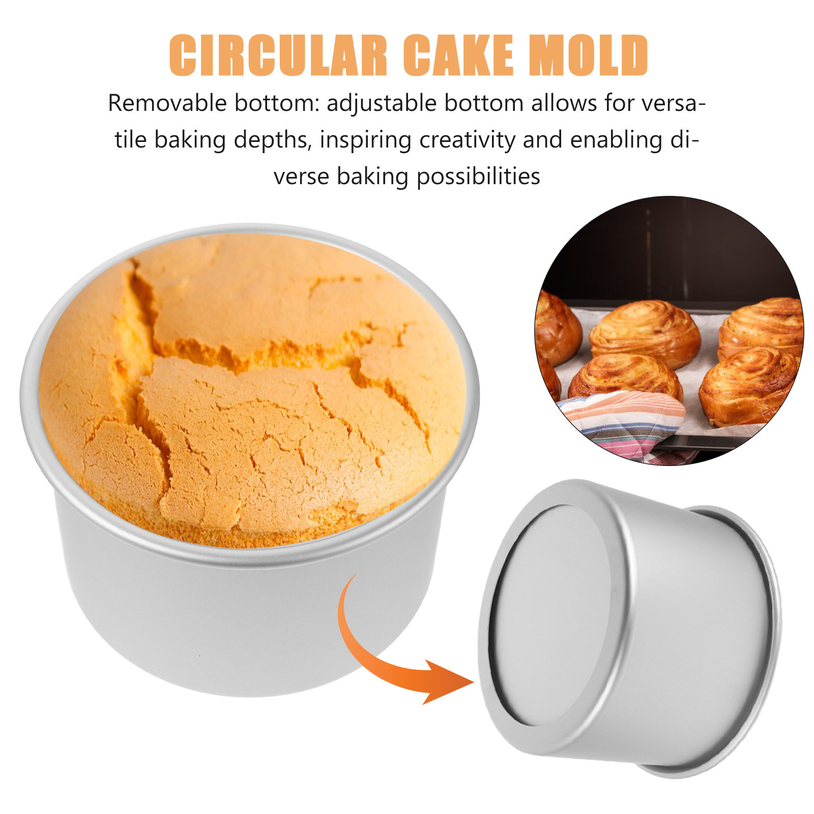 6 Inch Round Cake Pan with Loo - Tart Pan Loose 评论和价格