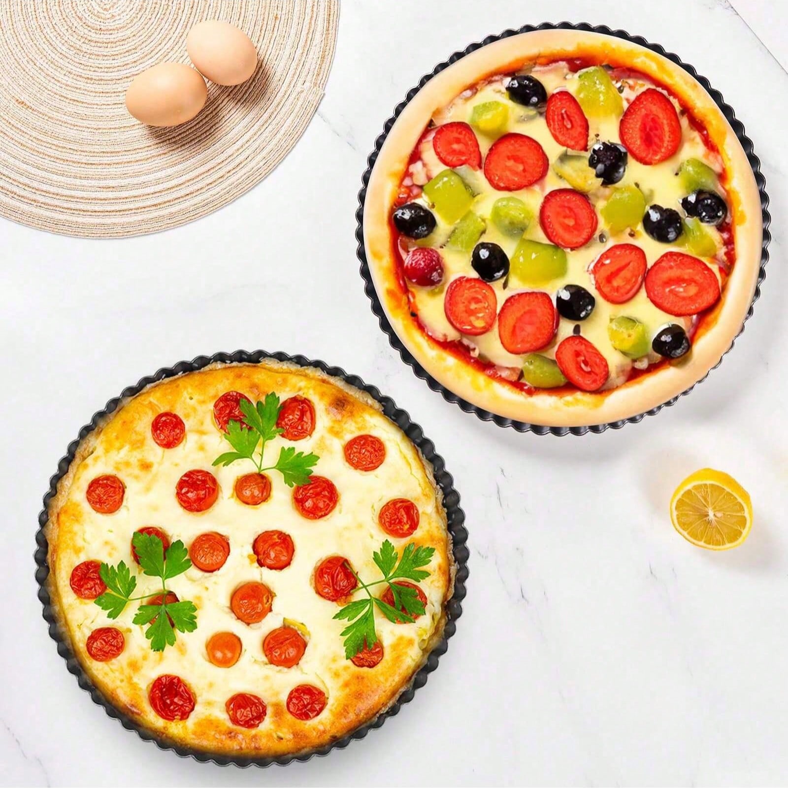 Non-Stick Tart Quiche Flan Pan - Tart Pan Loose 评论和价格