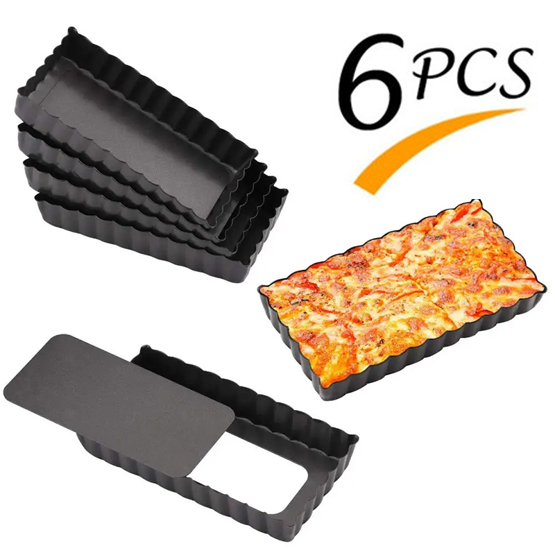 6Pcs Mini Tart Pan Set Rectang - Tart Pan Loose 评论和价格