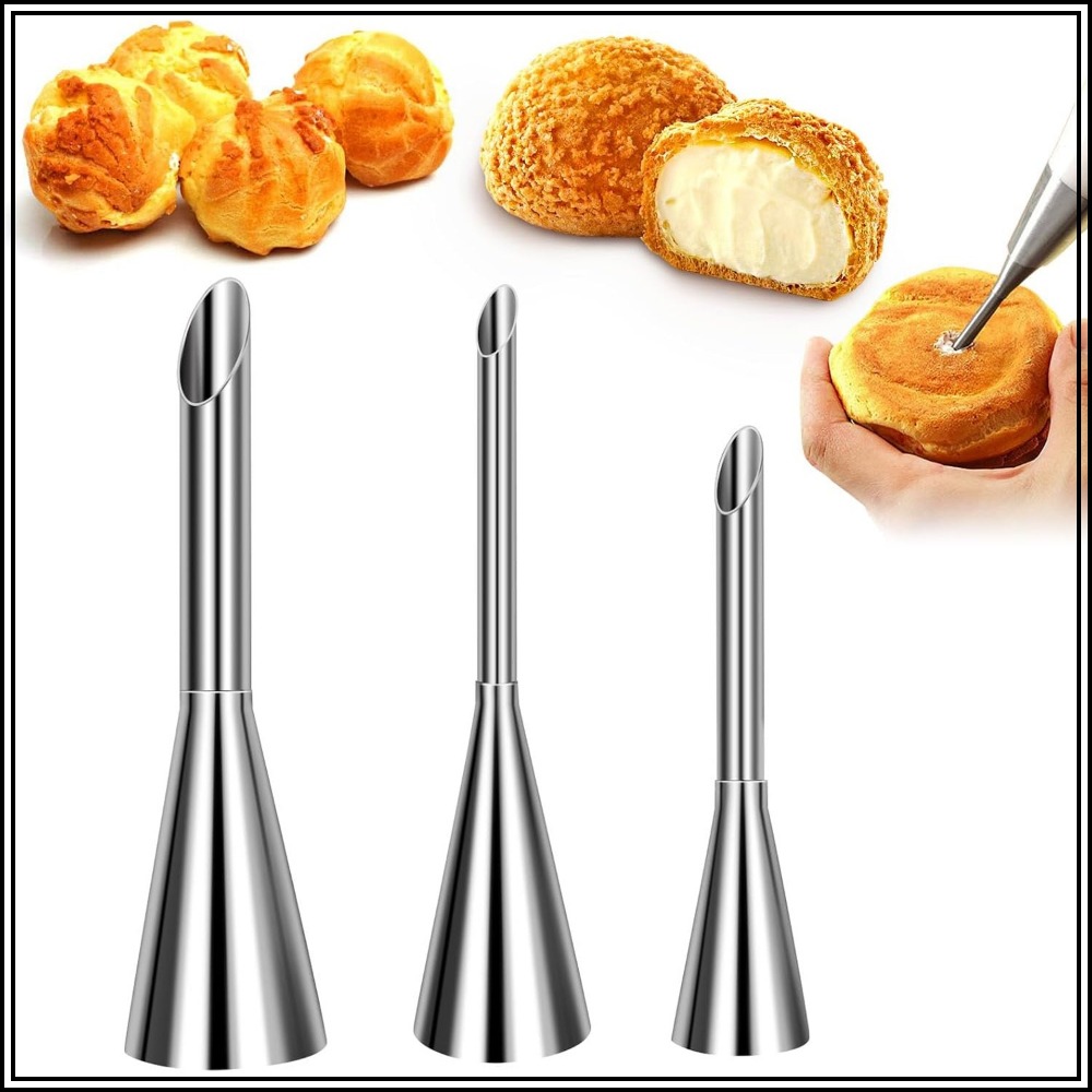 Long Cream Puff Piping Tips Se - Decorating Tip Set 评论和价格