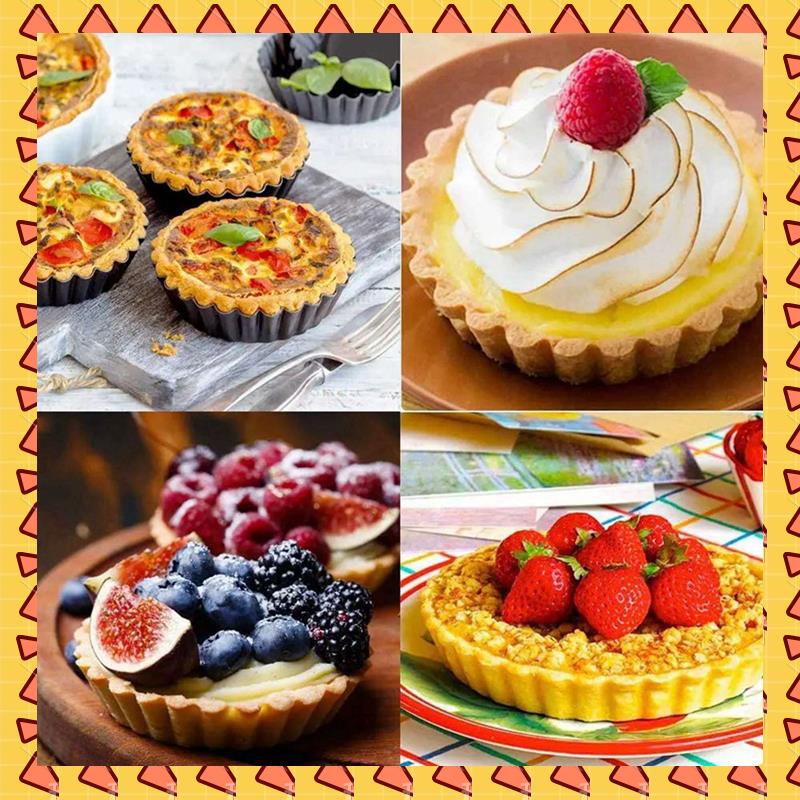 A008 18Pcs 4In/10Cm Mini Pie M - Tart Pan Loose 评论和价格