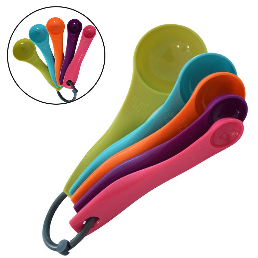 5-Piece Colorful Salt Oil Spoo - Kitchen Baking Kit 评论和价格