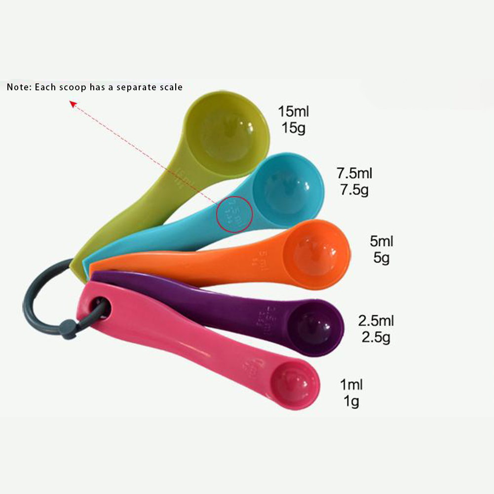 5-Piece Colorful Salt Oil Spoo - Kitchen Baking Kit 评论和价格