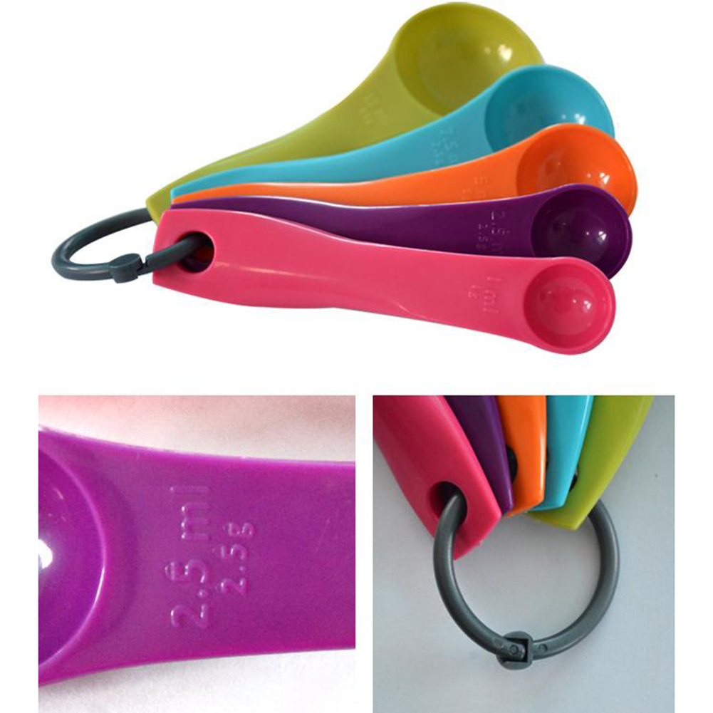 5-Piece Colorful Salt Oil Spoo - Kitchen Baking Kit 评论和价格