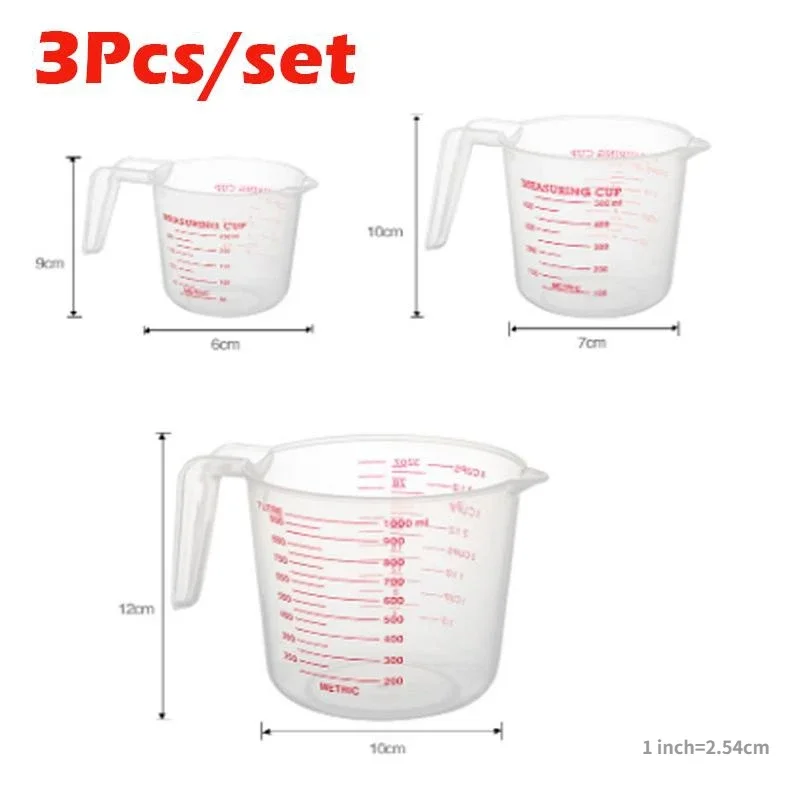 3Pcs Kits Baking Liquid Measur - Kitchen Baking Kit 评论和价格