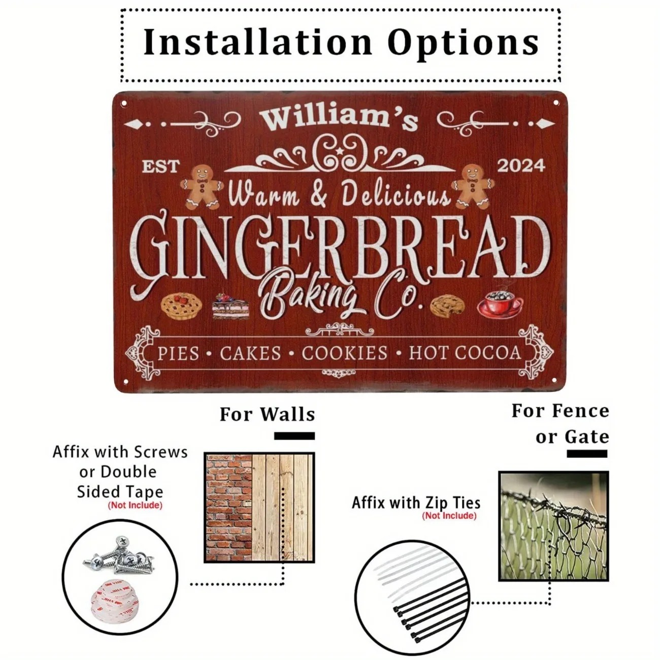 1pc Personalized Gingerbread B - Kitchen And Baking 评论和价格