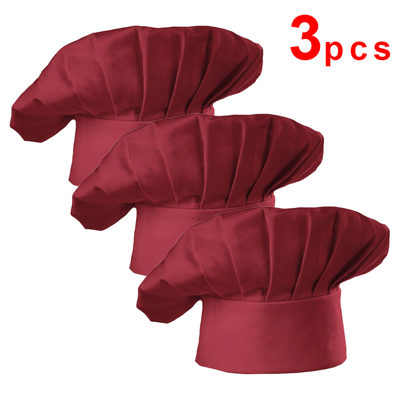 3pcs High22cm Cook Hat White C - Kitchen Baker 评论和价格