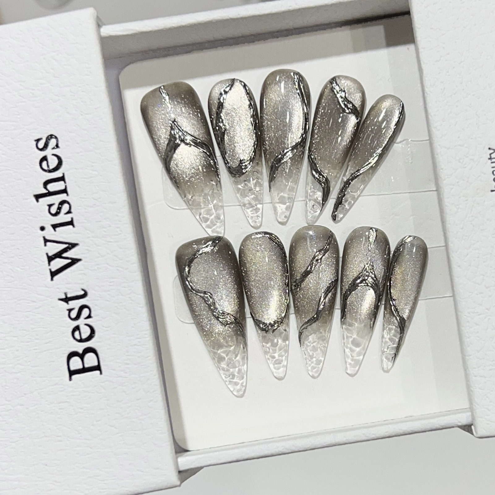 10pcs Halloween False Nails Re - Decorating Tip Set 评论和价格