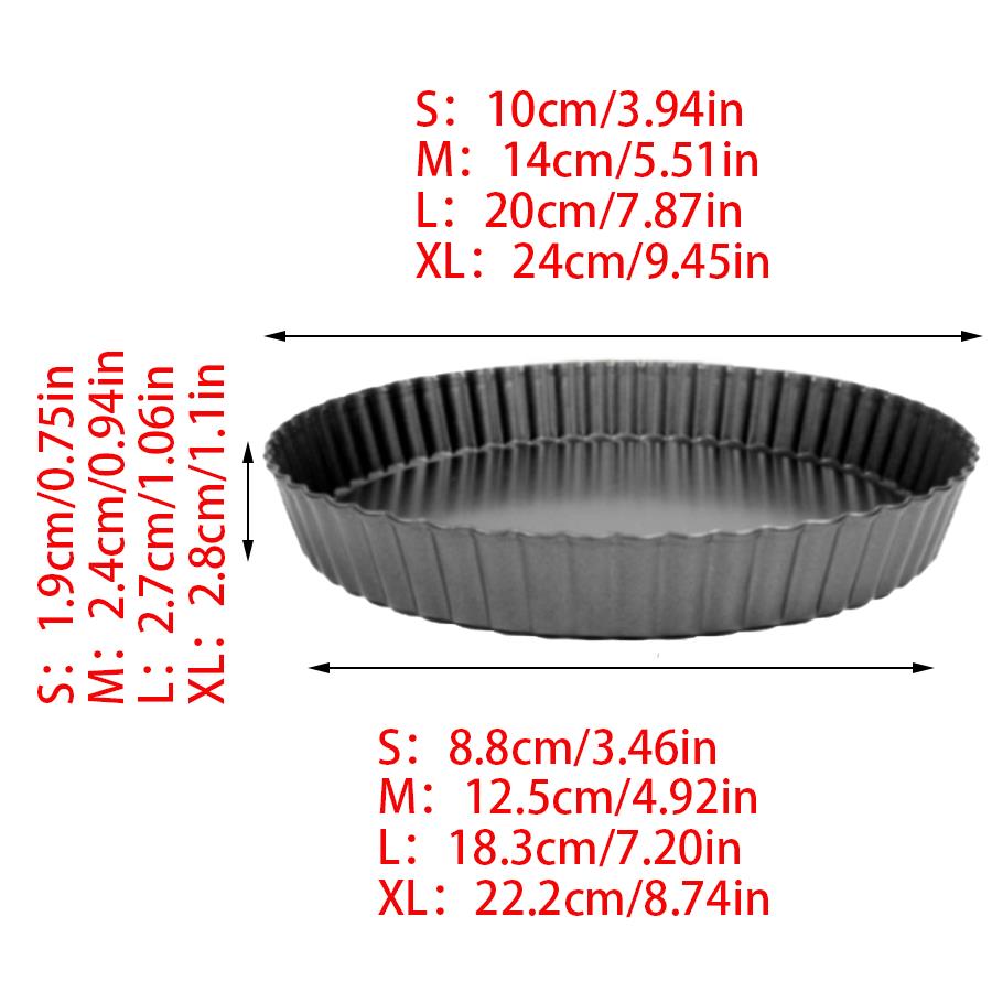 2pcs Fluted Edge Loose Base Pi - Tart Pan Loose 评论和价格