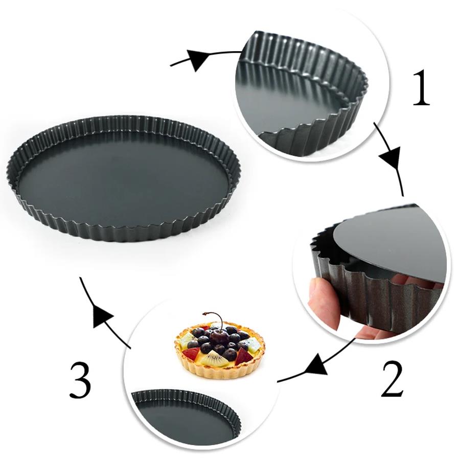 2pcs Fluted Edge Loose Base Pi - Tart Pan Loose 评论和价格