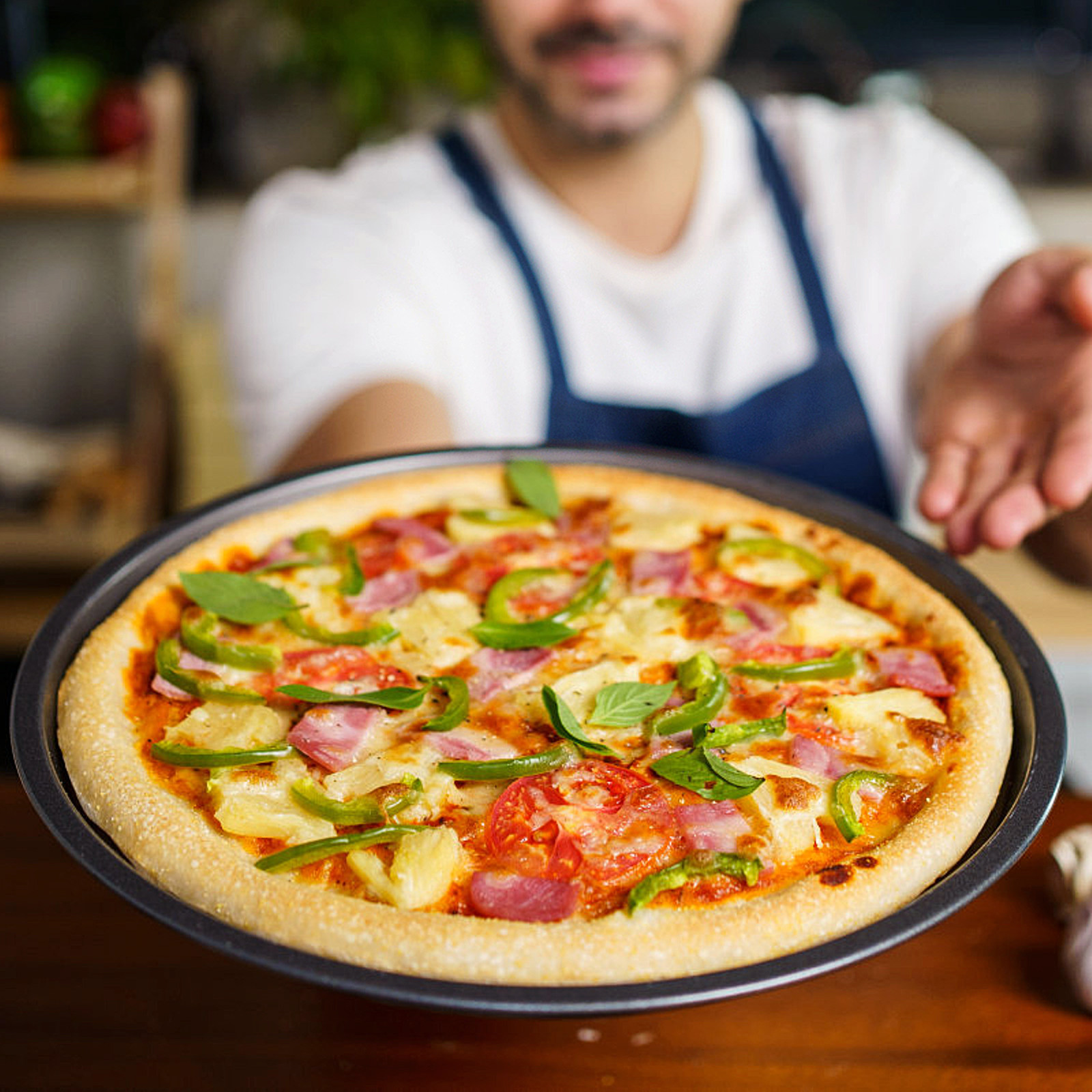 Round Shape Carbon Steel Pizza - Kitchen Baking Tray 评论和价格