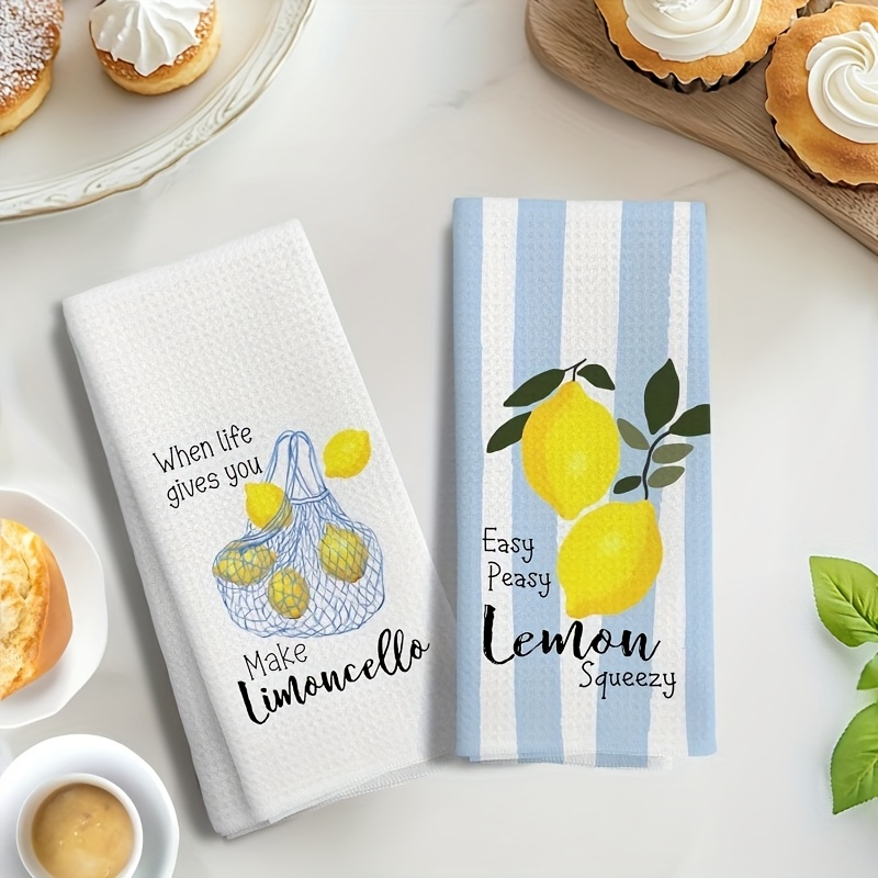 2Pcs, Lemon Mesh Kitchen Towel - Kitchen Baking Kit 评论和价格