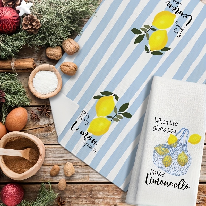 2Pcs, Lemon Mesh Kitchen Towel - Kitchen Baking Kit 评论和价格