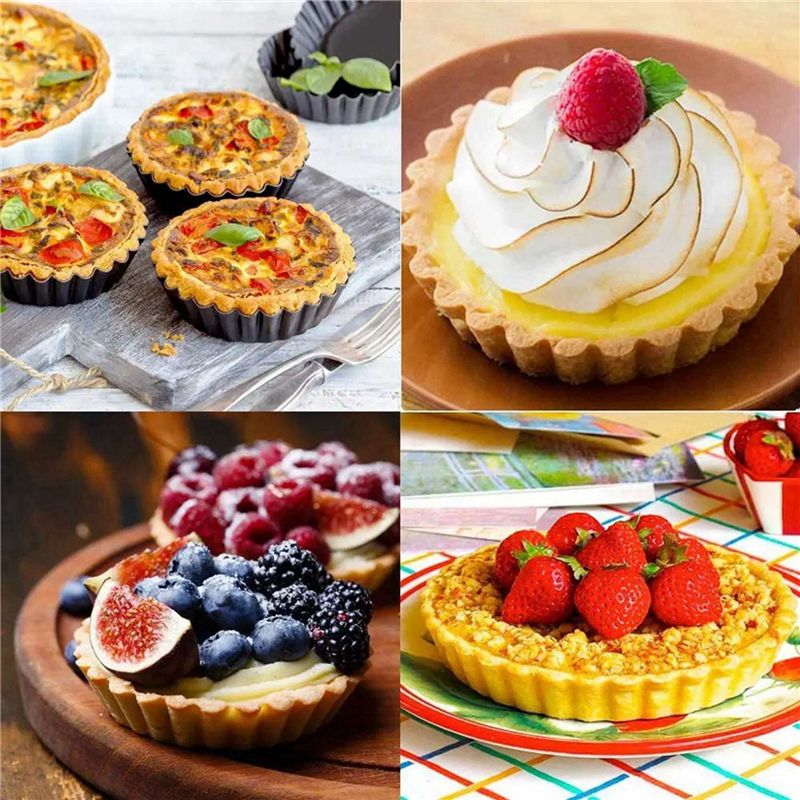 BAAJ-18Pcs 4In/10Cm Mini Pie M - Tart Pan Loose 评论和价格