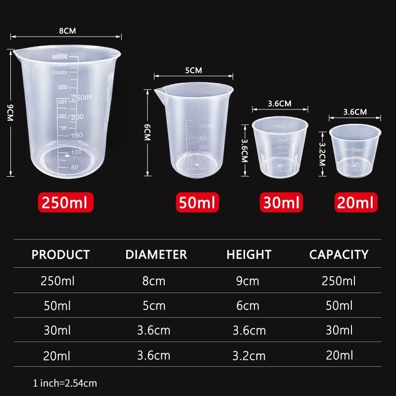 6Pcs Plastic Measuring Cups Se - Kitchen Baking Kit 评论和价格