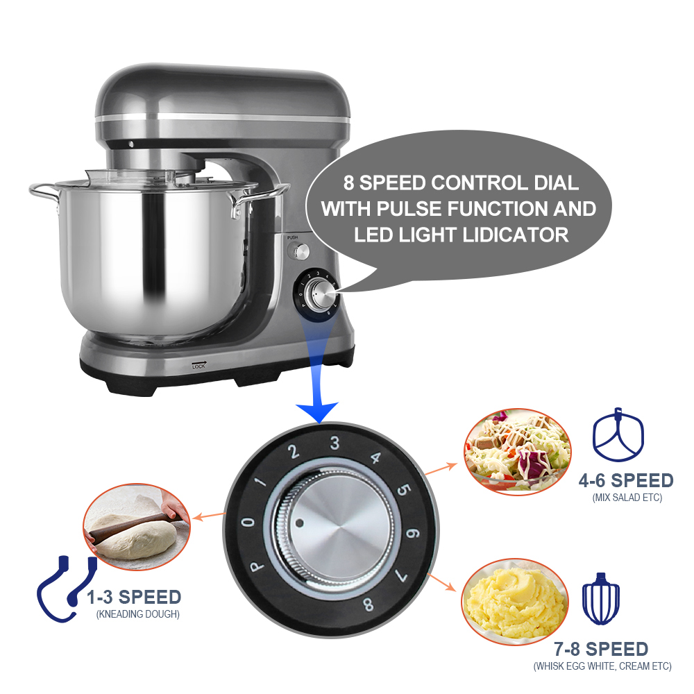 11L 2000W Large Powerful Elect - Kitchen Baking Mixer 评论和价格