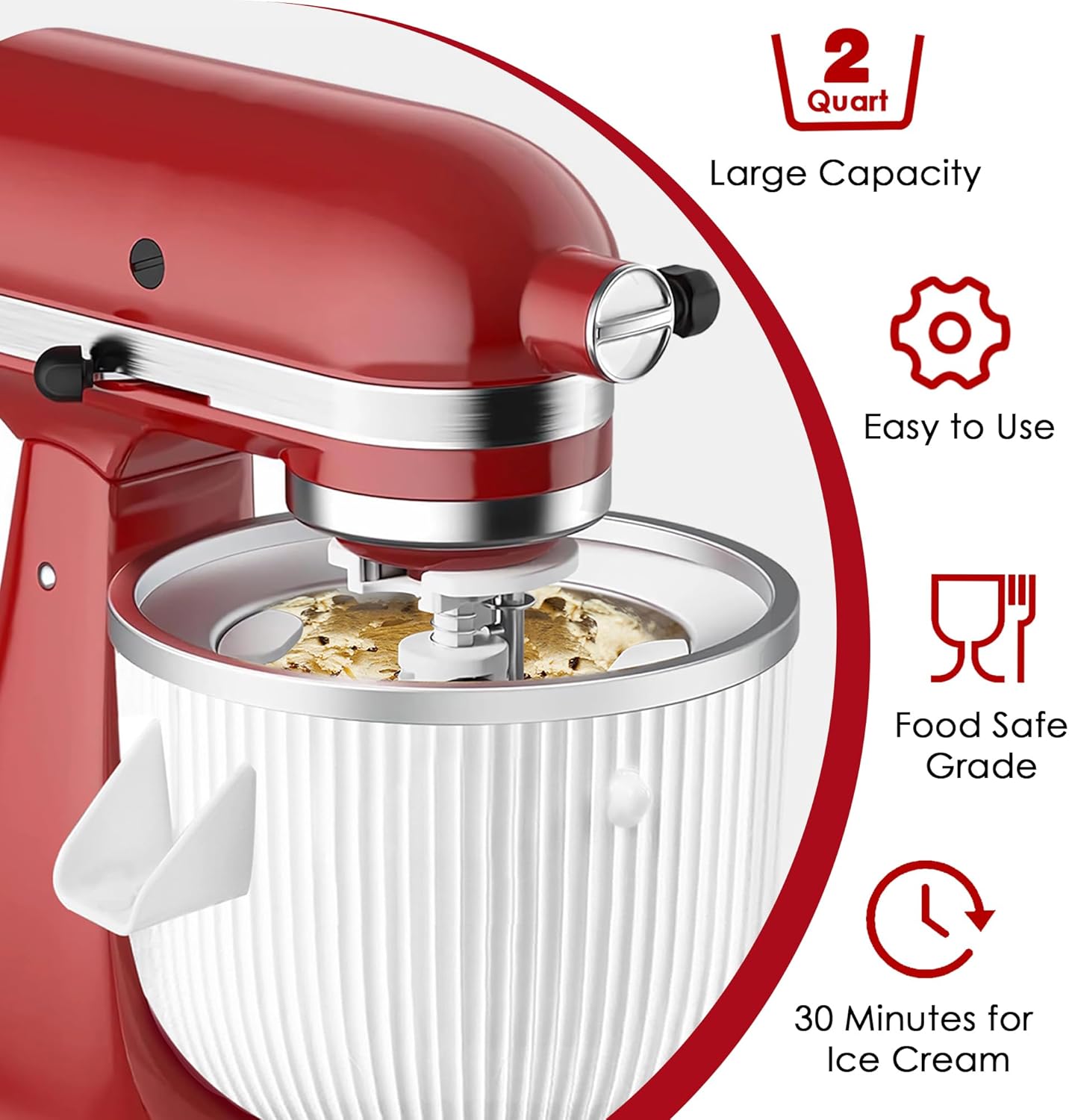Ice Cream Maker Attachment for - Kitchenaid Baking Set 评论和价格